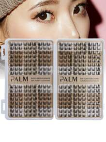 192Pcs/288Pcs Brown/Black Lash Clusters Manga Lash Clusters Fairy Cat Eye Lash Clusters Natural Fox Eye Eyelashes Clusters Wispy C Curl Cluster 8-12-14MM Eyelash Extensions Anime DIY Individual Lashes Natural Look By PALM LASHES, Left And Right Lash Clusters, Eyelash Clusters, Individual Eyelashes, Lashes, Fake Lashes - C - View 14