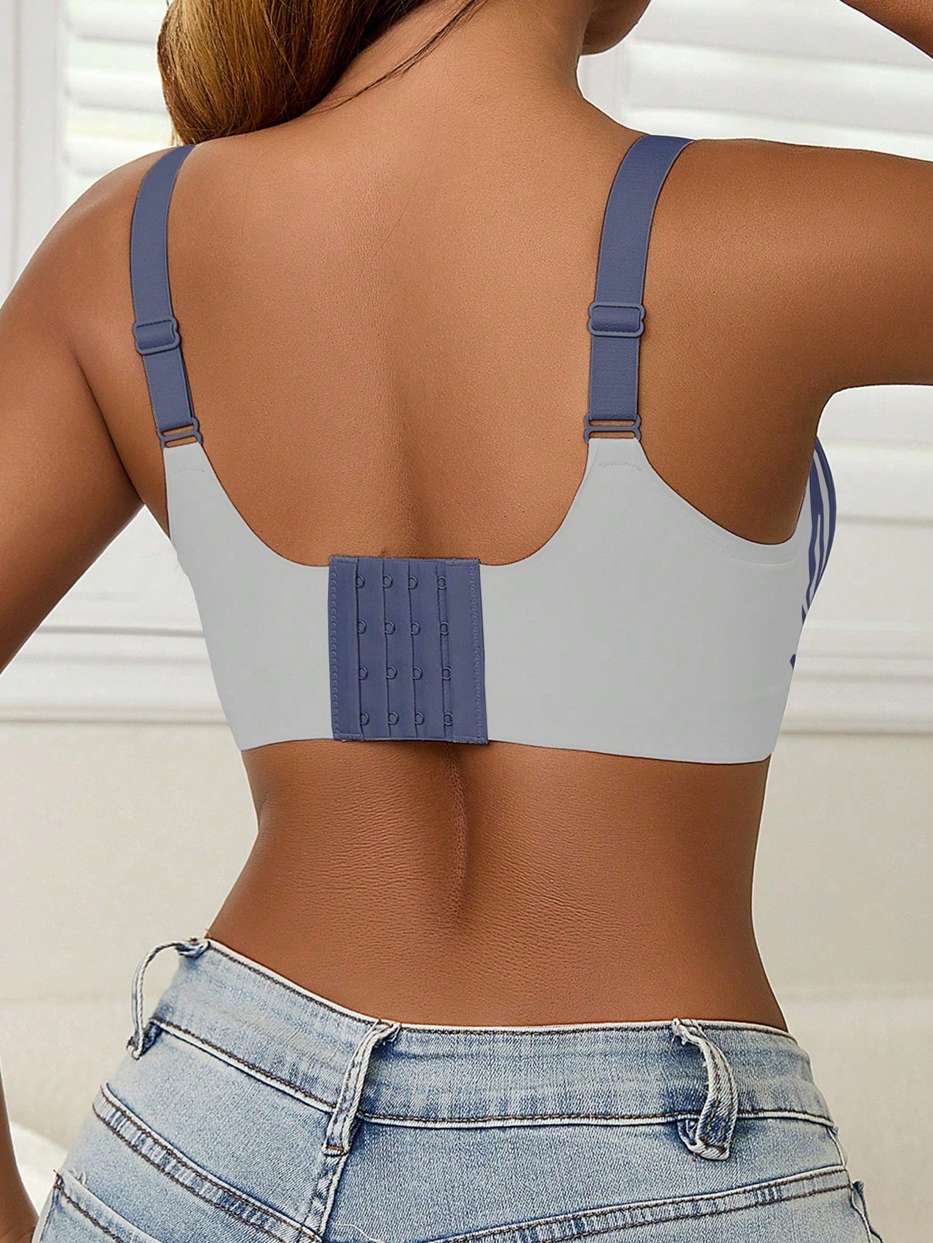 Set de 3 sujetadores sin costuras y sin aros para mujeres, sujetadores sin costuras con elevación fuerte, sujetadores sin aros con elevación diseñados para busto talla grande grande, con diseño de tirantes cómodo, sujetadores sin costuras que previenen el descolgamiento - Multicolor - Ver 4