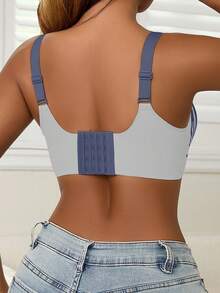 3件套女士无钢圈无缝文胸，强力提拉无缝文胸，专为大胸设计的无钢圈提拉文胸，舒适后背带设计，防止下垂无缝文胸 - 彩色 - 查看 4