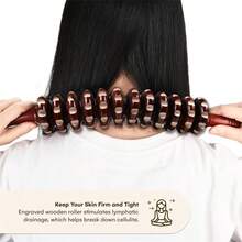 Neuer Holz-Biegewellen-Oberschenkel-Massagegerät Muskelroller-Stab für Outdoor-Sport Taille und Oberschenkel Rollenmassagegerät Frauen Yoga Fitness Muskelentspannungswerkzeuge