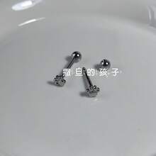 钛钢爪形舌环，性感舌头穿孔饰品，万圣节舌头穿孔配件