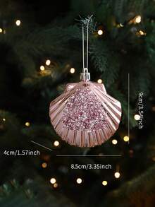 1pc Pink Christmas Decoration, Christmas Tree Ornament, Candy, Snowman, Christmas Tree Accessories, Holiday Party Decor, Suitable For Wedding, Party, Bar, Family Gathering, Rhinestone Pink, Gift For Friends - Pink - View 15