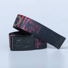 Chronic Santa Guadalupe Belt I Don't Walk Alone Metal Buckle - Black - View 1