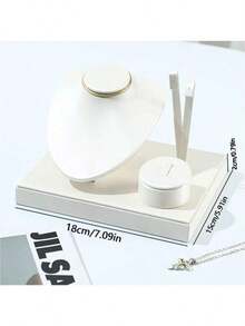 1pc PU Leather Jewelry Display Stand, Compartmentalized Storage For Necklaces, Earrings, Rings, Bracelets, Minimalist Jewelry Organizer Tray With Multiple Compartments And Ring & Earring Display Stations, Countertop Retail Showcase For Home, Boutique, Market Stalls, Professional Visual Merchandising, Travel-Friendly Portable Jewelry Case, Gift-Ready Presentation For Christmas, Cyber Monday, Holiday Parties, Wedding Favors, Anniversary, Everyday Dressing, Space-Saving Design, Room Decor - Brushed Jewelry Stand - View 16