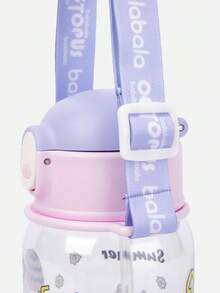 Balabala Kids Water Bottle Straw Cup Cartoon Design Portable Travel - Pink Purple - View 6