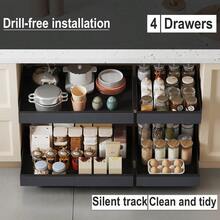 4/2/1pcs Expandable Pull-Out Drawer Organiser, 21-Inch Deep Adjustable Storage Dividers For Kitchen Cabinet - Multicolor - View 7