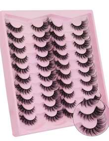 NEW 20 Pairs Cat Eye Eyelashes Manga Lashes End Eye Elongated Faux Mink Lashes Fluffy And Soft Lashes - lông mi mềm mại - Xem 5