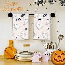 2/4 Piezas Paños de cocina con estampado de fantasma, adecuados para regalos de Halloween, decoraciones de Halloween, súper absorbentes de microfibra moderna para cocinar, hornear, lavar platos, limpiar, toallas de mano, paños de té, suaves y muy absorbentes, decoración de cocina, regalos para vecinos, madres, cumpleaños, inauguración de la casa para amigos, artículos esenciales de cocina, necesidades diarias - Multicolor - Ver 8