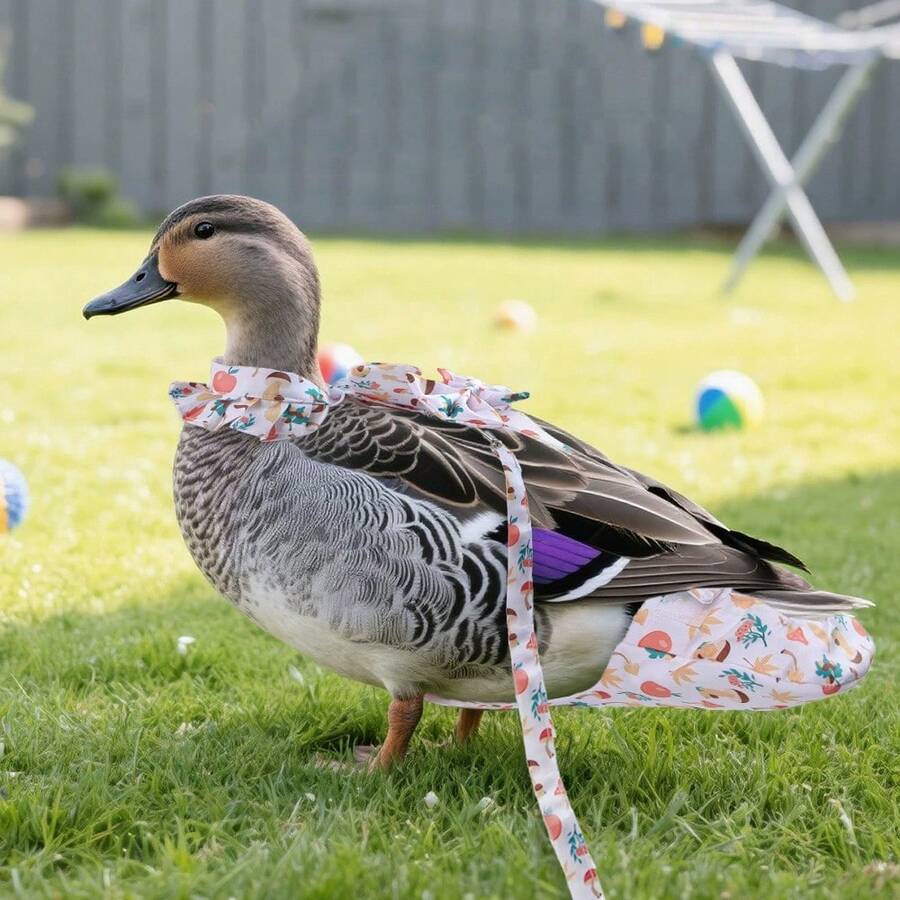 Duck Diaper For Chickens Reusable Duck Diaper With Bow Tie For Poultry Washable Chicken Nappies Adjustable Pet Farm For Goose - Multicolor - View 1