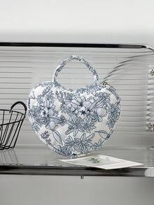 1 Stück Damen Handtasche für Make-up, ein blumenmusteriger, tragbarer, gesteppter Aufbewahrungsbeutel für Toilettenartikel und Kosmetik mit Nischenkonstruktion und großer Kapazität. Es hat einen einfachen, stilvollen und frischen Stil, was es zu einem Muss für die Reise und der perfekten Wahl für schöne Damen macht. Herbst Uni Essentials Reise Essentials Urlaubs Reise Tasche für Damen Make-up Organizer