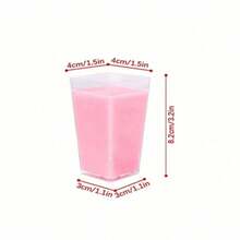 60/50/40/30/20/10pcs Set Reusable Mousse Mini Dessert Cups, Ice Cream Cups, Suitable For Yogurt, Frozen Desserts, Cheesecake, Pudding, Jelly, Appetizers, Ideal For Party, Mother's Day, Wedding, Travel, Afternoon Tea, Office, Convenient And Hygienic - Transparent - View 3