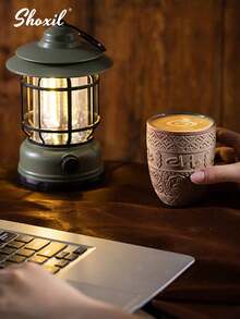 shoxil 1pc 135ml/200ml/280ml Coarse Pottery Coffee Cup With Relief Patterns, Espresso Cup, Middle Eastern Style Mug, Teacup And Hospitality Cup Suitable For Saudi National Day, Yamu & Kuanmeng Coffee Cup, Suitable For Courtyard, Home, Festival, Camping, Ramadan Gifts - Coffee Cup - View 7