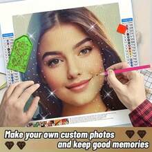 5D全钻艺术定制DIY钻石画，动物圆形钻石刺绣，打造独一无二的水钻画和家居装饰礼品套装，钻石艺术 - Regular diamond + AB diamond [square diamond] - 查看 7