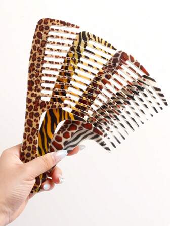 专业豹纹、斑马纹、虎纹、长颈鹿纹美发造型梳，野兽图案美发沙龙美发造型梳，适用于沙龙和家庭使用，梳子，木梳，发刷，梳子，理发师，后梳，卷发梳，解结梳，球形梳，迷你梳，发型，美发，梳子，梳子套装，梳子，卷发梳，解结梳，女士梳子，理发师，理发师配件，理发店，美发设备