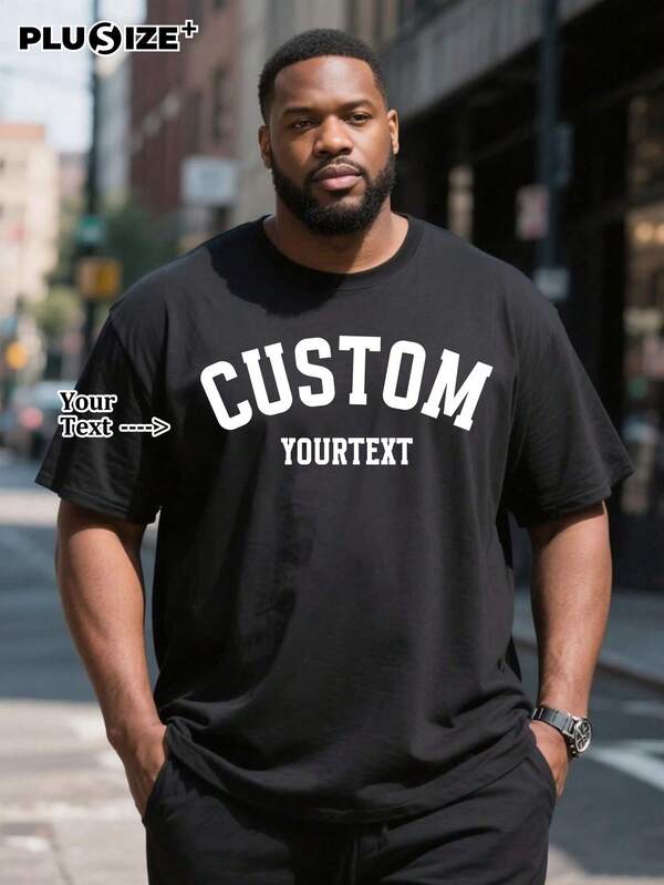 Customize Personalized And Commemorative Gifts And Men's Casual T--Shirts Add Your Own Images (Family Photo/Selfie/Pet Photo/Friend Photo/ Lover Photo/Girlfriend Photo/Gift/Couple Logo) Your Text To Design Your Personalized Printed T-Shirt For Father's Day And Mother's Day