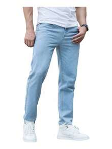 Kit 3 Men's Slim Jeans, Comfortable, Fits The Body - 黑色/淺色/深色 - 查看 4