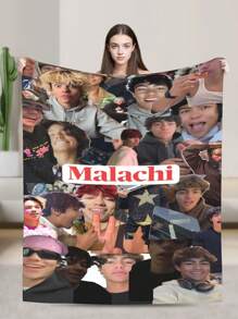 Malachi Barton Flannel Blanket For Girls And Boys, Anime Gift Cover Blanket, Comfortable Plush Flannel Fleece Printed Blanket, Double Blanket, Lightweight Plush, Suitable For Bed Decoration 50x40inch