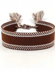 1 件定制姓名编织手链、带流苏的定制文字编织手镯、个性化流苏友谊手链、母亲节定制姓名手链、多色可选，适合婚礼、周年纪念、生日 - 全年可佩戴的礼物、周年纪念礼物、优雅配饰、优质工艺 - 彩色 - 查看 15