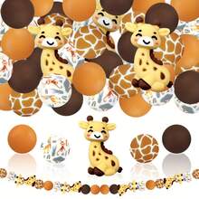 25 件 3D 树懒硅胶珠 - 可爱卡通大眼睛图案，耐用手工 DIY 钥匙扣配件，笔饰，多色硅胶人物珠，笔饰，有趣的设计，光滑的质地 - 新動物系列 - 查看 19