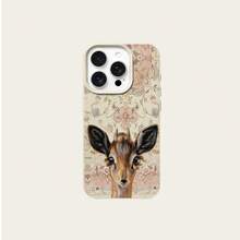 1pc TPU Material Elegant Deer Pattern Designed Phone Case, Suitable For Phones - White - View 5
