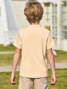 Halloween Kids Costumes Boys Short Sleeve Henley Shirt Casual Button Front Summer-Shirts Tops Tees-14 Years