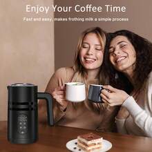 Electric Milk Frother, Magnetic Rotation Milk Frother And Steamer, Milk Warmer And Heater, Hot And Cold Milk Foam, Hot Milk, Chocolate Milk, Coffee Frother, Milk Foam For Macchiato, Latte, Cappuccino - 查看 7