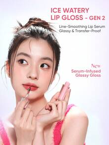 JUDYDOLL Ice Watery Lip Gloss-Gen 2 Shiny Mirror Lip Gloss, Moisturizing & Nourishing Essence, Long-Lasting - 07 Tipsy Red - View 10