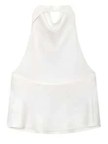 Women Y2K Style Satin Camisole Tank Top, Cute Streetwear, Yellow Backless Summer Camisole