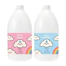 34oz Epoxy Resin Kit, New Formula Crystal Clear Epoxy Resin, Durable, Bubble-Free, Anti-Yellowing Art Resin, Suitable For Casting, DIY, Resin Art, Molds, Jewelry, Easy To Use 1:1 Volume Ratio