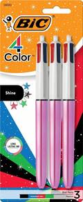 BIC 4-Color 3+1  Ballpoint Pen With Red, Blue,  Ink And 0.7 Mm Mechanical Pencil, 1-Count In Assorted Ink - 粉紅色金屬桶 - 查看 1