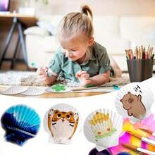 5PCS Natural White Fan Shells - Available For Purchase In Sets Of 5-100 Pieces, DIY Handicrafts, Home Decor, Beach Weddings And Coastal Wall Art, Exquisite Decorative Shells | Floral Shell Embellishments | Smooth Shell Surfaces - White - View 12