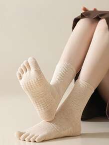3 paia di calze comode a righe per le dita dei piedi - calzini alla caviglia da donna per l'autunno - morbidi, traspiranti, comodi, semplici ed essenziali per uno stile alla moda.
