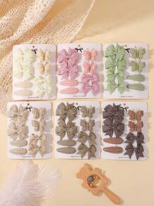 8 件/套极简主义蝴蝶结发夹，波西米亚针织蝴蝶女孩发夹，马尾辫夹，适合节日派对、旅行、时尚发饰套装 - 蝴蝶結髮夾 - 查看 5