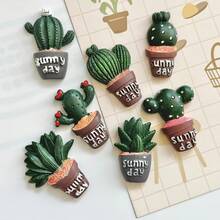 6 Peças Conjunto de Ímãs de Geladeira de Cacto e Suculenta, Ímãs de Geladeira de Resina ABS em Tema de Plantas em Miniatura para Decoração Doméstica e de Escritório, Ímãs de Quadro Branco Oval para Cozinha e Área de Trabalho, Conjunto de Presente Perfeito para Natal, Dia dos Namorados e Dia das Mães