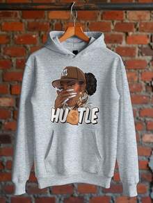 Moletom Blusa Money Moves Rainha da Correria Streewear Oversized Unissex ref-3453 - Cinza - Visão 7