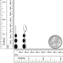 Gem Stone King 3-Stone Leverback Drop Dangle Earrings Women |   925 Sterling Silver |   Gemstone Birthstone |   Oval 8X6MM 7X5MM And 6X4MM |   Fine Jewelry Gifts Her Mom Women Wife - 瑪瑙,十二月 - 查看 6