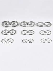 1PC Punk Stainless Steel Snail Spiral Ear Taper Flesh Tunnel Ear Stretcher Ear Nose Expander Stretching Ear Plug Ear Gauge - 1 Piece Of Spiral Ear Expansion - View 8