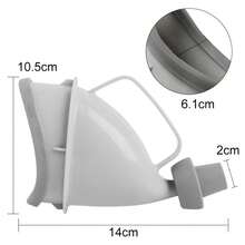 unidad de orina portátil, ayuda para el baño, viaje en coche, urinarios para adultos al aire libre para hombre, mujer, niños, orinal, embudo, orinar, inodoro de Camping - Blanco - Ver 9