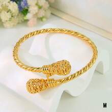 Luxury Dubai Gold Plated Bracelets 21k Gold Color Saudi Bridal Wedding Bangles Arab Women Engagement Party Jewelry - Bracelet - View 20