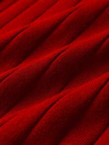 ALTZTAR Men's Thin Solid Color Short Sleeve Knit Vertical Striped Crew Neck Top - Red - View 8
