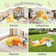 Soft Play Climbing For Toddlers, 8/10pcs Foam Climbing Blocks For Toddlers For Nursery, Living Room, Baby Climbing Blocks With Tunnel For Climb,Crawl And Slide - 橘色 - 查看 7
