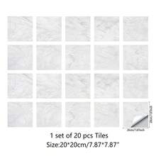 20 Stücke Mandala Muster Küchenrückwand Aufkleber, PVC wasserfeste Wandaufkleber, 30 x 30 cm, geeignet für Küche, Balkon, Spüle, Badezimmer und Esszimmer Dekoration