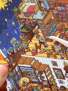 3 件创意装饰贴纸，适用于 DIY 场景，小角落第 5 系列，适用于礼物、办公室、家庭、标记、标签、教室、娱乐玩具、学生日记 - 复古可爱贴纸 - 彩色 - 查看 7