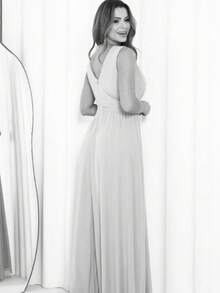 Lilac Mint Olive And More Colors Prom Dress For Bridesmaids, Dull Wide Straps, Day And Afternoon Event Jm - 玫瑰紅 - View 2