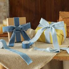 Denim Fabric Frayed Ribbon Suitable For Gift Packaging