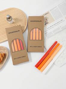 4pcs/Set Ombre Color Candles, 10 Inch Gradient Cone Candles Burning For 8 Hours,Smokeless & Odorless, Suitable For Home Decor,Kitchen,Dining Room,Bedroom, Outdoor & Wedding Decoration