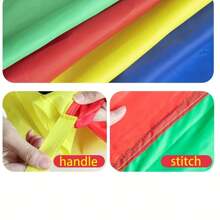 78.74in/118.11in Toss Rainbow Parachute, Outdoor Gymnastics Training Equipment, Multi-Person Sports & Recreation Umbrella, Sensory Integration Training Rainbow Umbrella, 8 Colorful Fun Gift Suitable For 10 Scenarios, Team Building And Group Activities, Includes Storage Bag