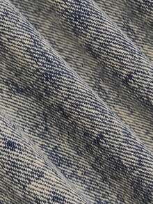 Plus Size Men's Distressed Washed Blue Relaxed Fit Casual Jeans - Blue - View 6