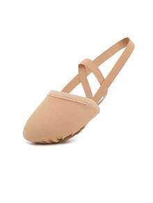 4-Way Stretch Canvas Split-Sole Dance Shoes, Women's Lyrical Rhythm Gymnastics Ballet Rotational Shoes, Modern Dance - Beige - View 6