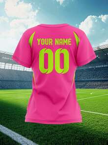 2025 Anpassad sporttröja, sommar utomhussporttröja med kort ärm, träningströja för damlag och klubbar med tryckt namn och nummer fram och bak, andningsbar, snabbtorkande, vardagskläder, festkläder - Multifärgad - Visa 4